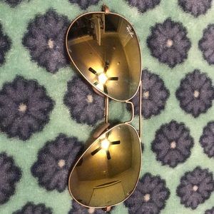 Ray ban with gold lenses